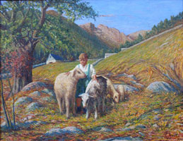 Carlo Mattei. Pastorello a Toceno. 60 x 80