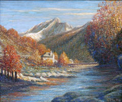 Carlo Mattei. La chiesa del Gabbio.  50 x 60
