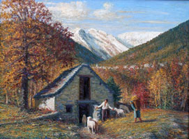 Carlo Mattei. Ritorno all'ovile. 60 x 80